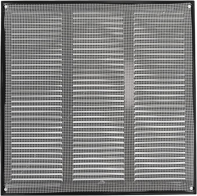 Repa Market 12x12 Inch Air Vent Cover/Black Galvanized Steel Louvered Grill - Image 6
