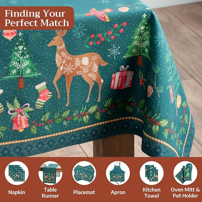 Maison d' Hermine Table Cloth Square Table 100% Cotton 54 x 54 Inches Fall - Image 4