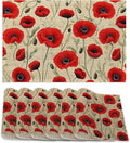 Poppy Flowers Placemats Set of 6 by ZTHLL