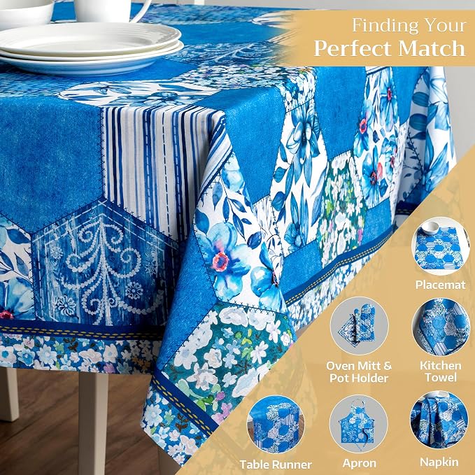 Maison d' Hermine Table Cloth Rectangle Table 100% Cotton 70 x 90 Inches - Image 5