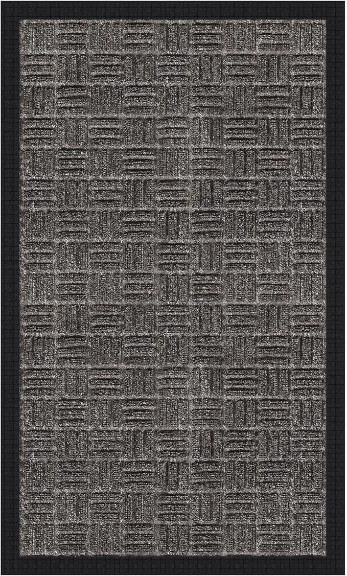 Ottomanson Heavy Duty Rubber Floor Mat – Non-Slip, Waterproof, or Patio – Stain by Ottomanson