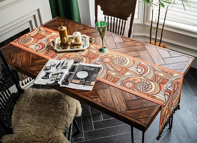 13×72 Inch Table Runner, Retro-Luxury Tassels Series - Image 3