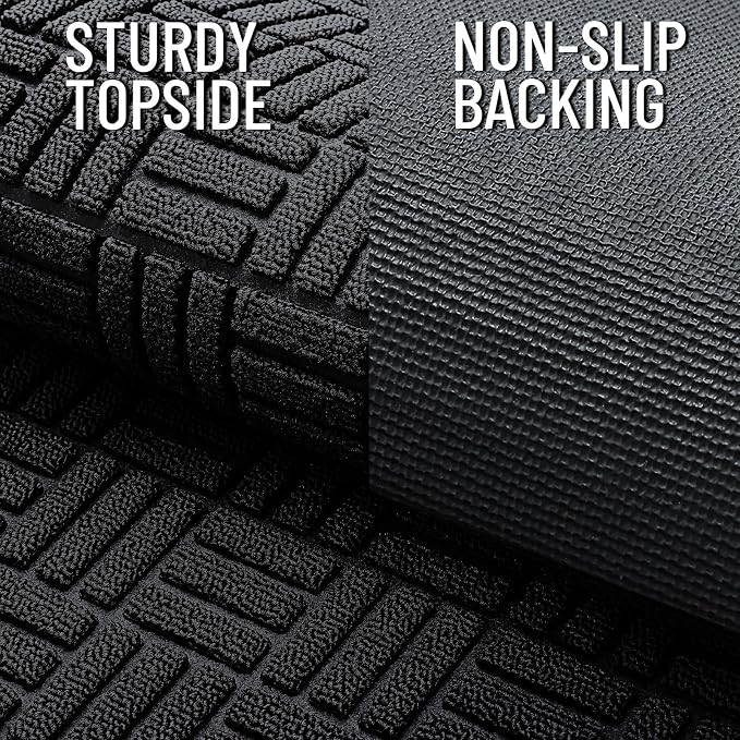 OLANLY Front Door Mat Outside Entrance 47x23, Heavy Duty Sturdy Natural Rubber - Image 4