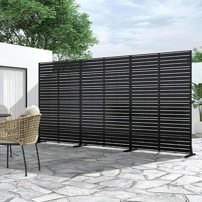 Casaphoria Metal Privacy Screen 72" H x 45" W, 2 Pack Outdoor Freestanding - Image 7