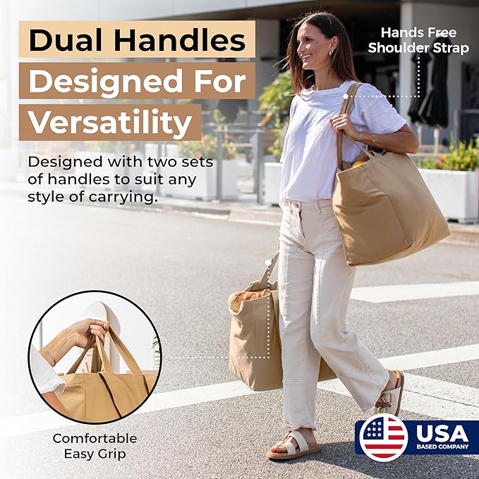 VeraMia Canvas Grocery Bag 3pc XL Set - Image 2