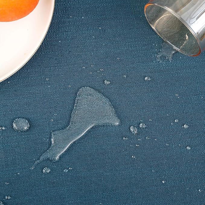 Square Tablecloth, Waterproof Spillproof Washable Tablecloth, Linen Dining - Image 4