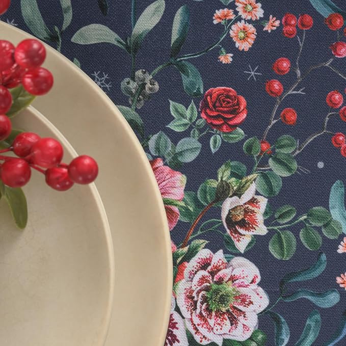 Maison d' Hermine Table Cloth Round Table 100% Cotton 63 Inches Fall Tablecloth - Image 8