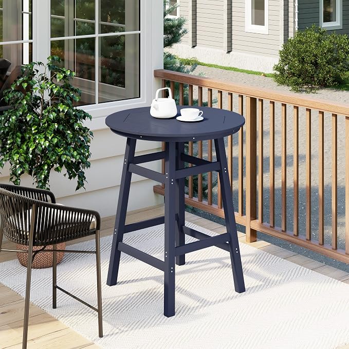 Costaelm Patio Bistro Table, Outdoor Bistro Dining Pub Table - Image 2