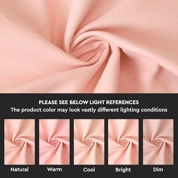 Encasa XO Table Runner 13"x59" Long | Cotton Canvas Fabric | Powder Pink Solid - Image 3