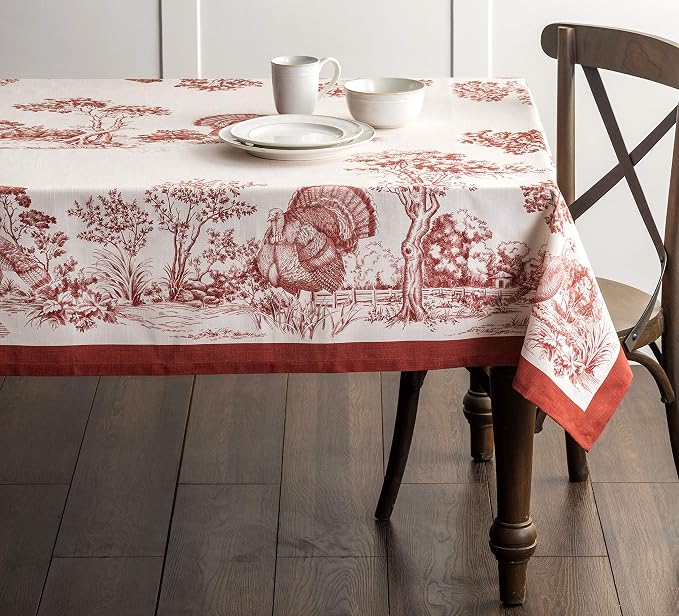 Maison d' Hermine Table Cloth Rectangle Table 100% Cotton 70 x 108 Inches Fall - Image 9