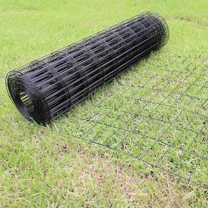 Black PVC Coated Welded Wire Fence 48 Inch x 50 Foot, 2 Inch x 4 Inch 14GA - Image 5