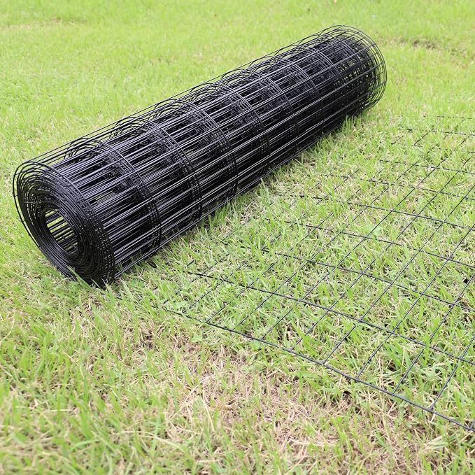 Black PVC Coated Welded Wire Fence 24 Inch x 50 Foot, 2 Inch x 4 Inch 14GA - Image 5