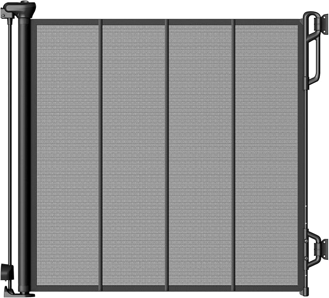 Reinforced Retractable Baby Gate or Mesh Dog Gate, Wide Pet Gate 33.5" Tall by Unknown