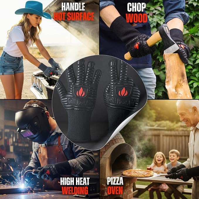 GRILL HEAT AID BBQ Grill Gloves 1472°F - Image 5