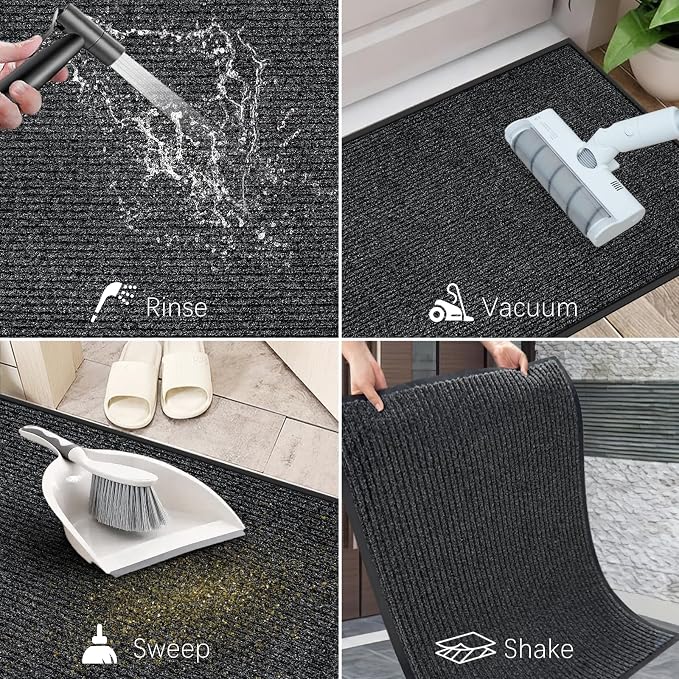 Azadx 3'x6' Front Door Mat Heavy Duty Indoor Outdoor Door Mat Non-Slip Backing - Image 9