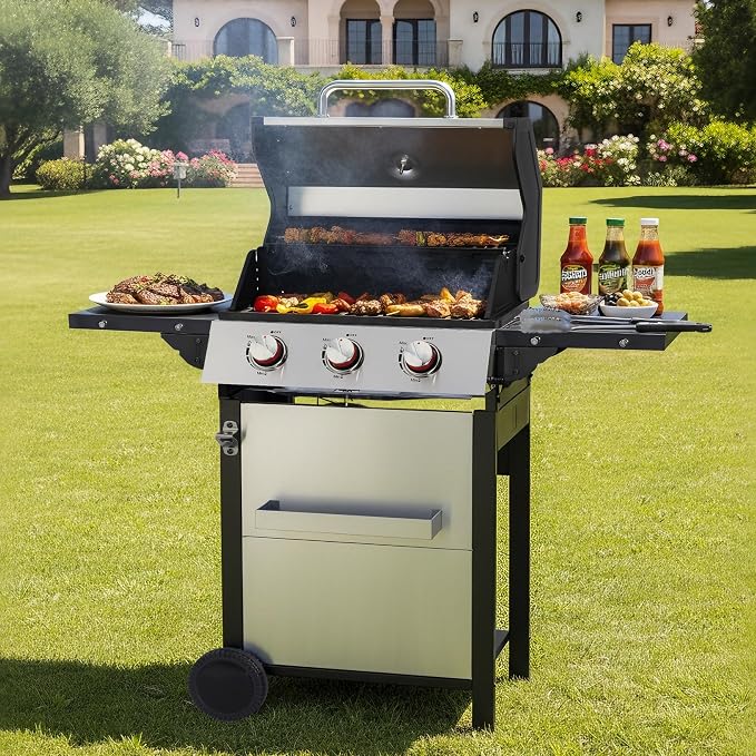Propane Gas BBQ Grill, Upgraded 30, 000 BTU Stainless Steel Barbecue Grill - Image 2