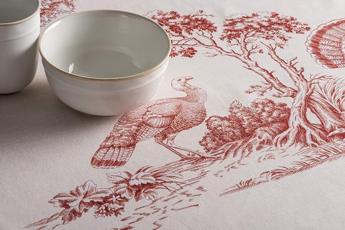Maison d' Hermine Table Cloth Round Table 100% Cotton 63 Inches Fall Tablecloth - Image 7