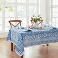 Elrene Home Fashions Vietri Medallion Blue Coastal Block Print Stain & Water by ElreneHomeFashions
