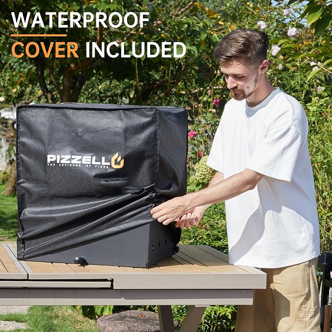 PIZZELLO 4-in-1 Outdoor Pizza Oven 16" Wood Fired Outside Oven 2-Layer - Image 8