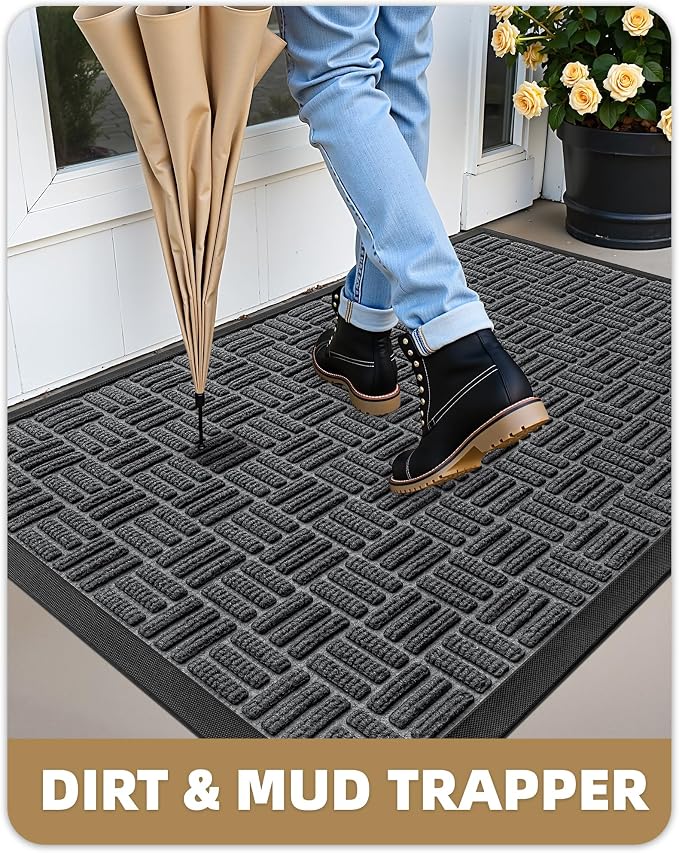Color&Geometry Large Front Door Mat Outside Entrance, Heavy Duty Non Slip Low - Image 3