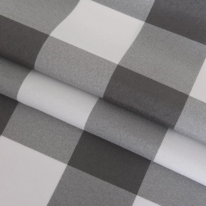 Cupuamon 2 Pack Waterproof Polyester Fabic Rectangle Checkered Tablecloth，60x84 - Image 6