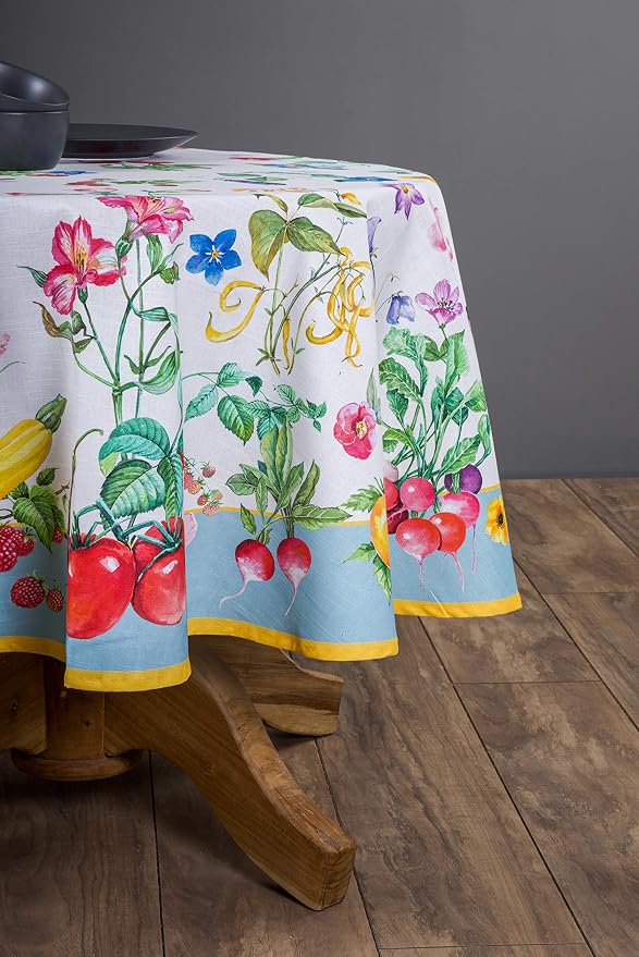 Maison d' Hermine Table Cloth Round Table 100% Cotton 69 Inches Tablecloth - Image 8