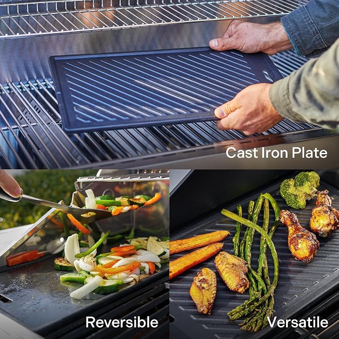 Monument Grills Larger Convertible 4-Burner Natural Gas Grill Stainless Steel - Image 4