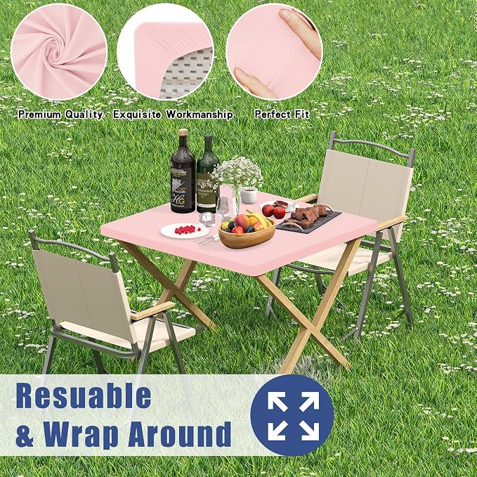 Spandex Square Table Cloth 6 Pack, Elastic Fitted Tablecloths - Image 5