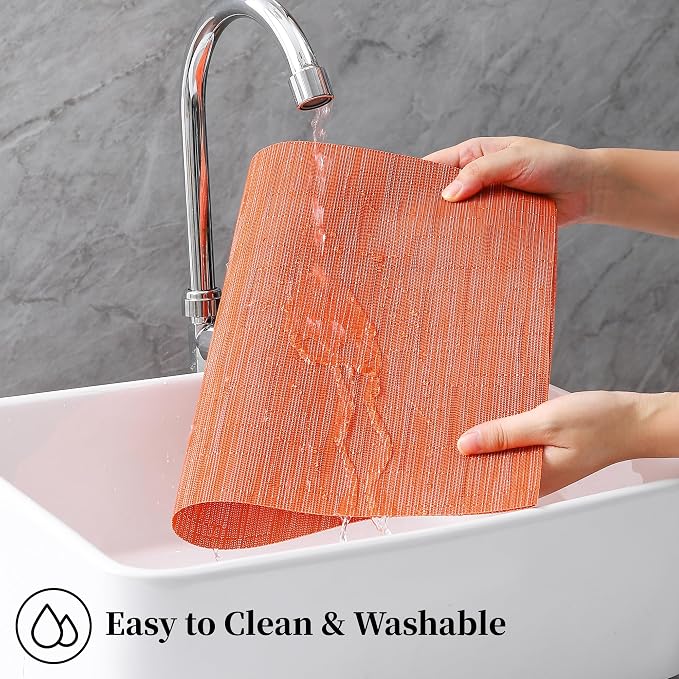 Leetaltree Orange Placemats Set of 6 - Image 4