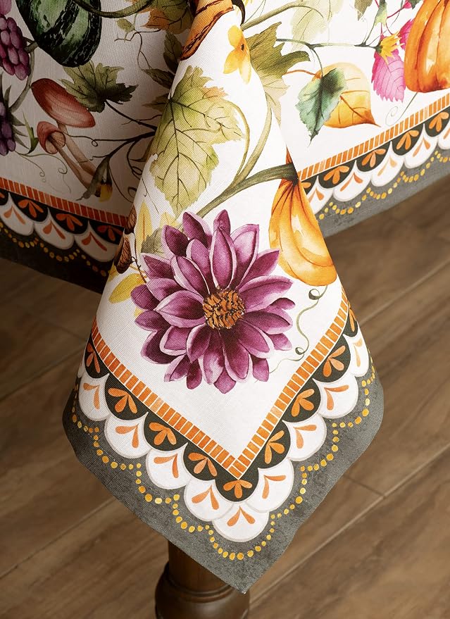 Maison d' Hermine Table Cloth Square Table 100% Cotton 60 x 60 Inches Fall - Image 8