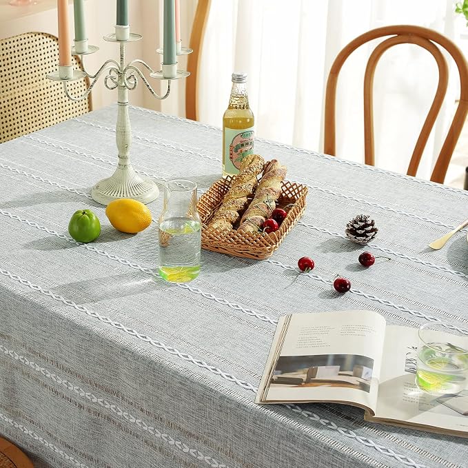 Chassic 60 x 120 inches Farmhouse Style Linen tablecloths, Wrinkle Resistant - Image 5