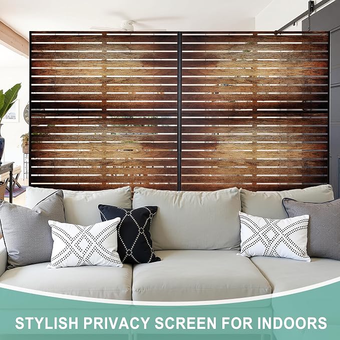 Metal Privacy Screen for Outdoor & Indoor Use, Free Standing Privacy Screen for - Image 6