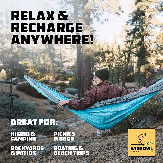 Wise Owl Outfitters Camping Hammocks Duo - Image 7
