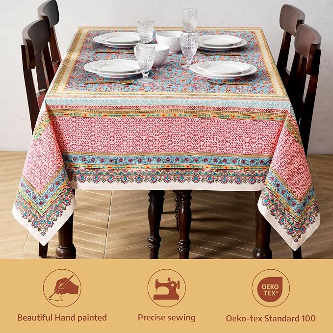 Maison d' Hermine Premium Table Cloth Rectangle Table 100% Combed Cotton 108 x - Image 2