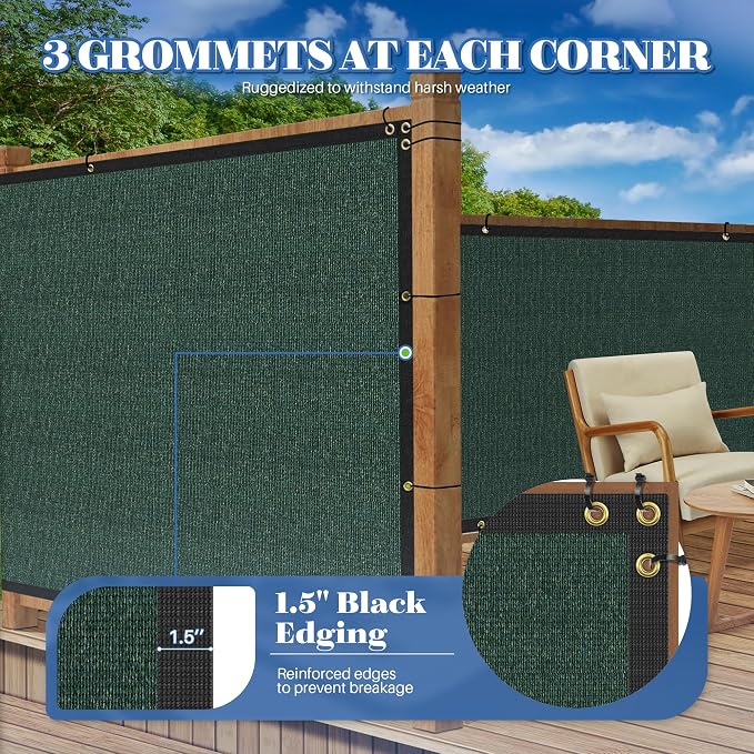 ECOOPTS 4'x17' Privacy Fence Screen Windscreen - Image 3