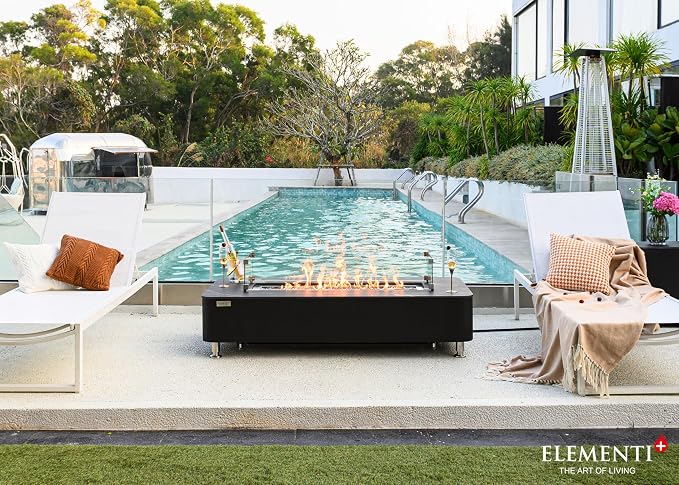 Elementi+ | Bundle Valencia Gas Fire Pit | Concrete Body & Marble Porcelain Top - Image 5