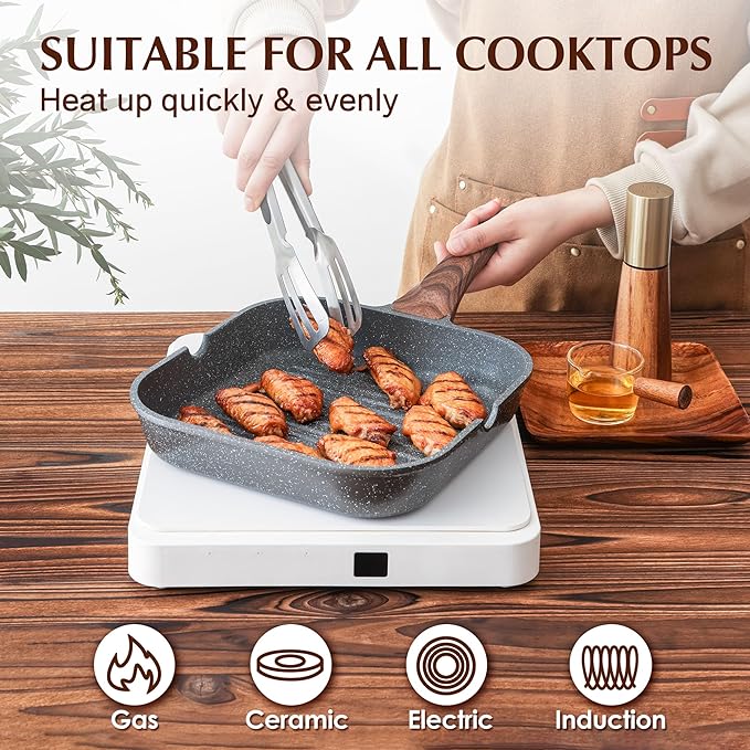 SENSARTE Nonstick Grill Pan for Stove Tops, Versatile Griddle Pan - Image 6