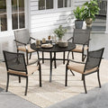 Sophia & William Round Patio Table and Chairs Set, Outdoor Dining Set by SophiaWilliam