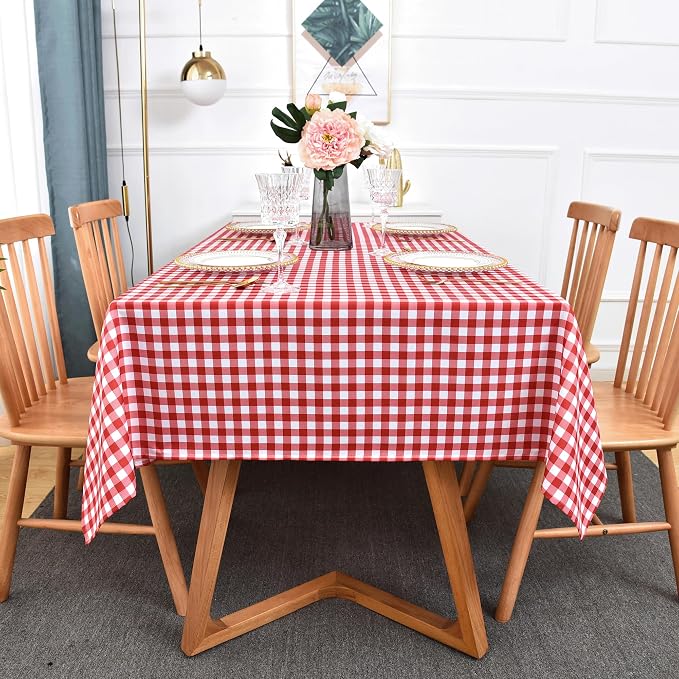 Classic Gingham Plaid Tablecloth Fabric - Image 9