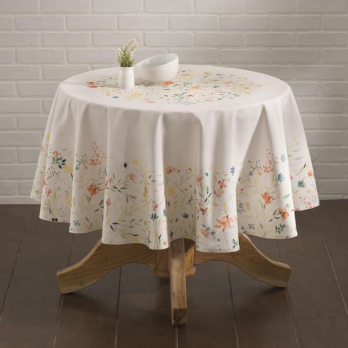 Maison d' Hermine Table Cloth Round Table 100% Cotton 63 Inches Tablecloth - Image 9