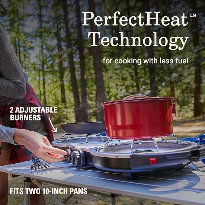 Coleman Fold ‘N Go 2-Burner Propane Stove, Dual Adjustable Burners - Image 5