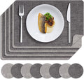 MOSAYT Placemats Set of 8, Heat Resistant Vinyl Place Mats by MOSAYT