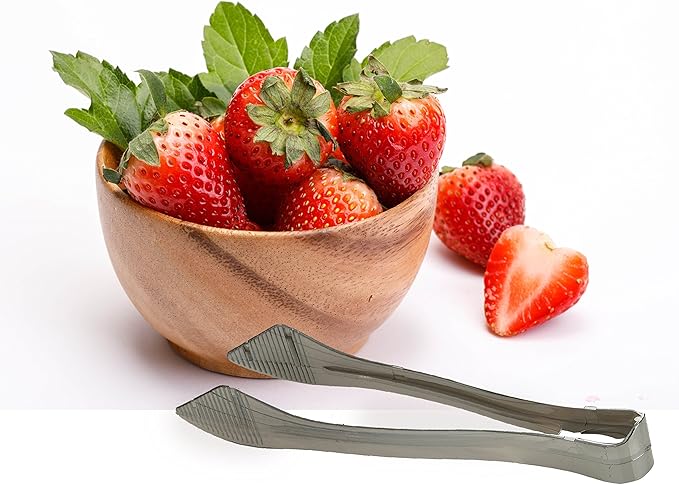 Serving Tongs 8.5-Inch Plastic Silver with Ergonomic Grip