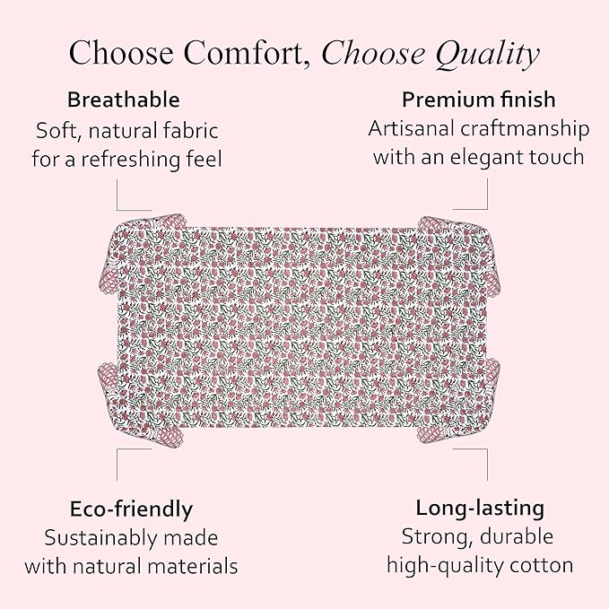 CPC Tablecloth 100% Cotton 70x118 Inch Indian Block Print Rectangle Table Cover - Image 6