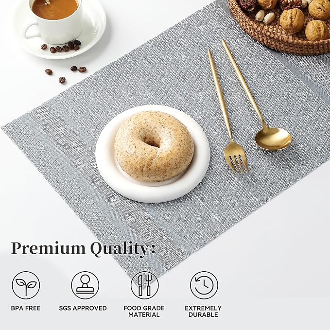 Leetaltree Lunar Grey Placemats Set of 8 - Image 2