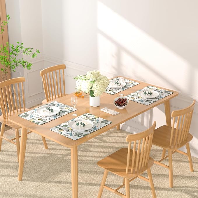 QIYI Placemats Set of 6, 12x18 Inch Faux Leather Place Mats - Image 7
