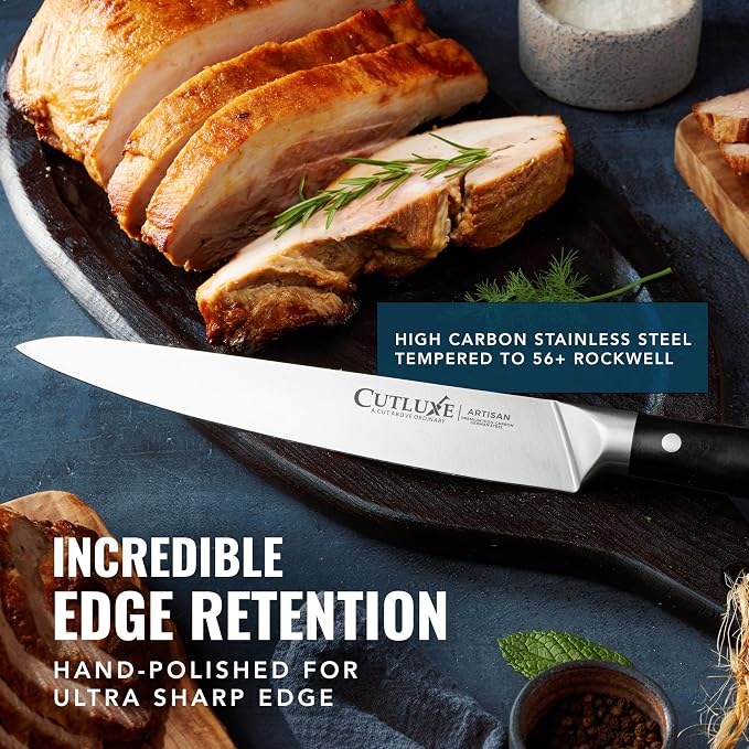 Cutluxe Turkey Carving Knife Set – Carving Fork & Knife - Image 5