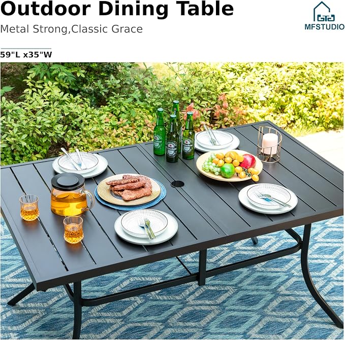 MFSTUDIO 7 Piece Outdoor Patio Dining Set - Image 2