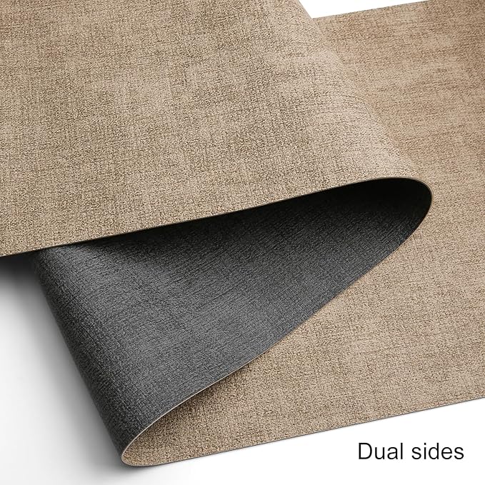 Table Runners 55 Inches Long, Dual-Sided Faux Leather Farmhouse Table Runner - Image 2