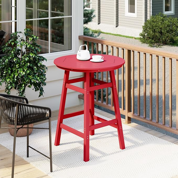 Costaelm Patio Bistro Table, Outdoor Bistro Dining Pub Table - Image 2